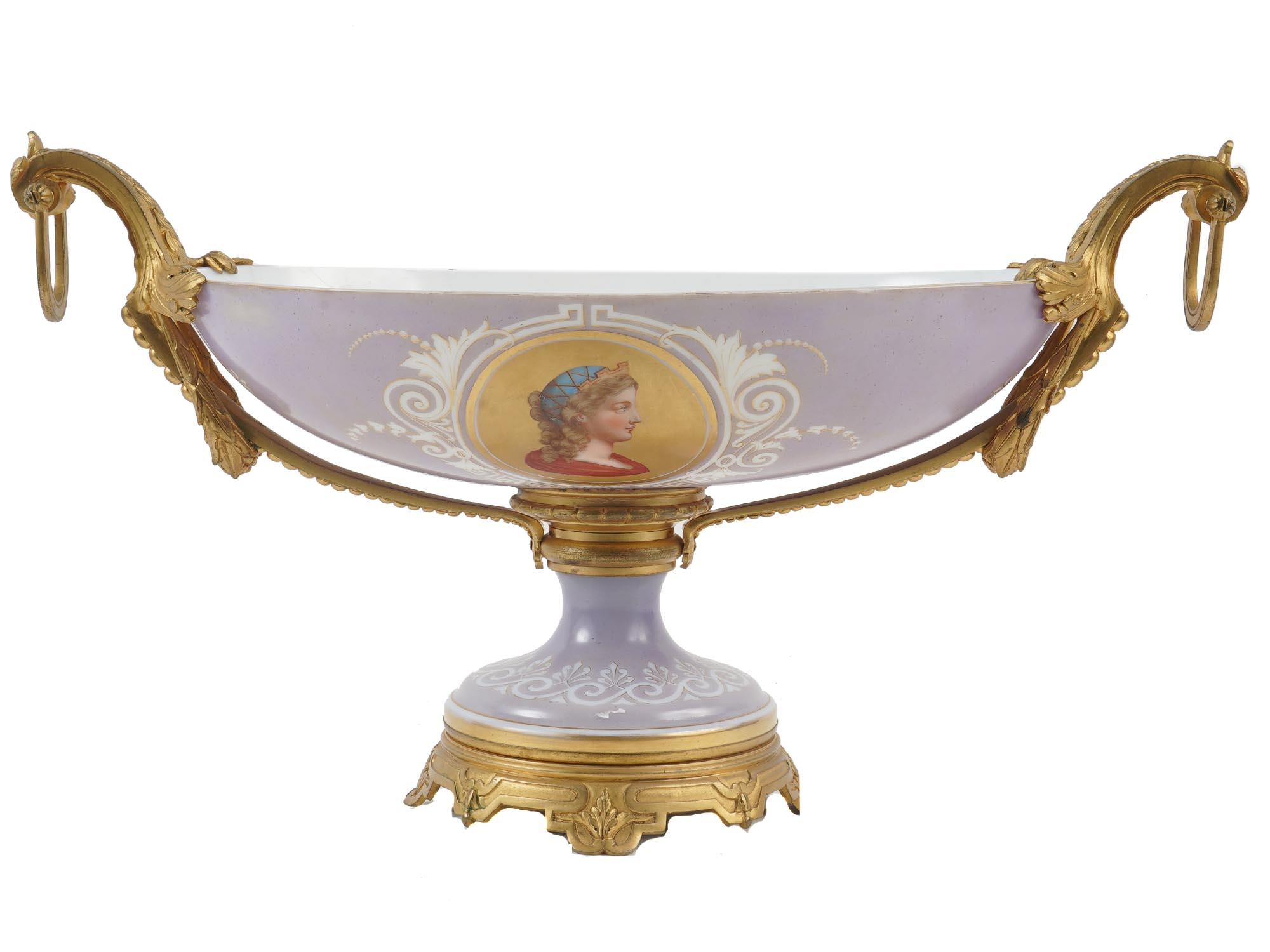 FRENCH OPALINE GLASS CENTERPIECE ATTR TO BACCARAT PIC-3